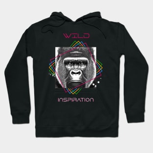 Gorilla Ape Wild Nature Animal Illustration Art Drawing Hoodie